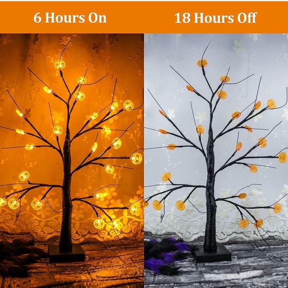 2FT Lighted Black Halloween Tree - Picture 3 of 3